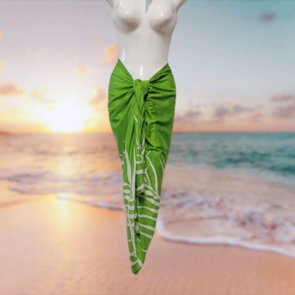 Womens Sarong Cotton Wrap Handpainted Batik Wrapskirt Beach Pareo Beachwear-NEW - Picture 3 of 10